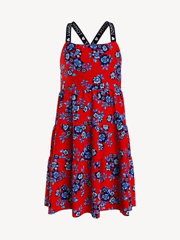 Lány Tommy Hilfiger Floral Dresses Piros | HU 1745JPQ